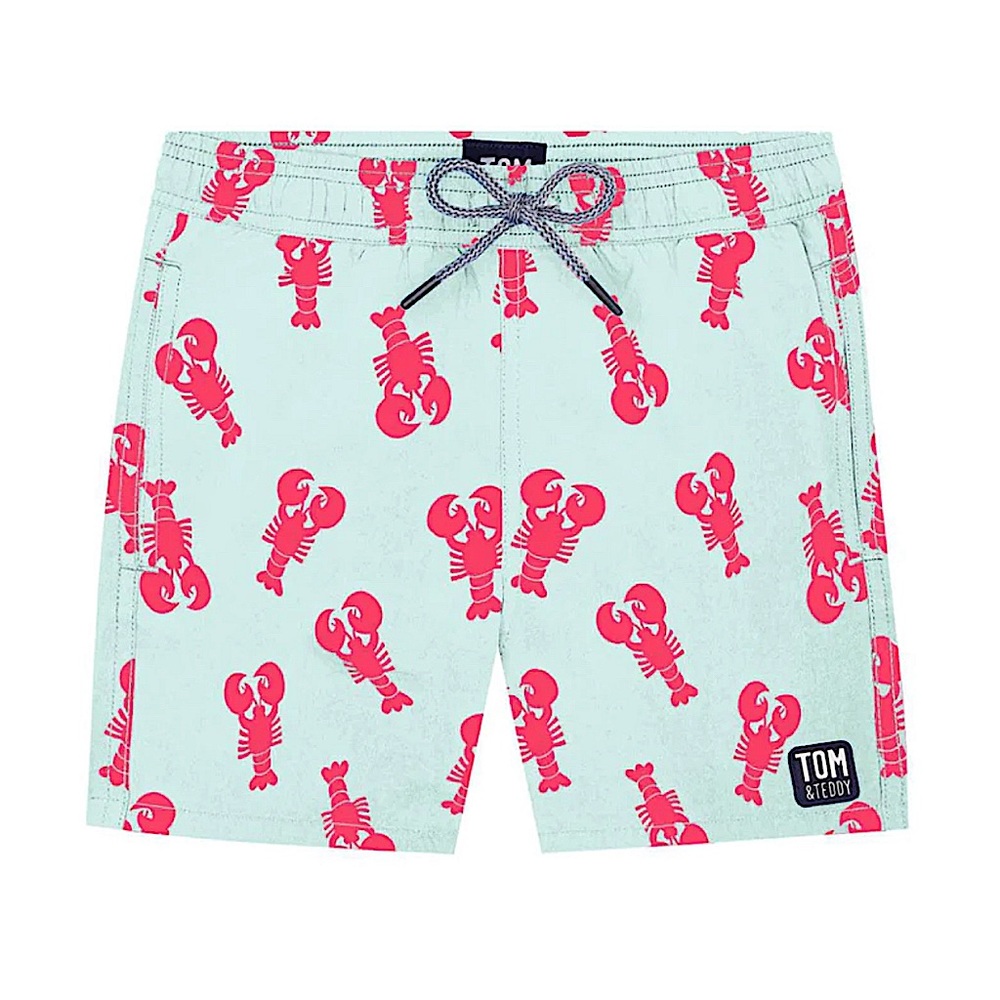 Tom & Teddy CLASSIC SWIM SHORTS
Light Blue & Berry Lobster
